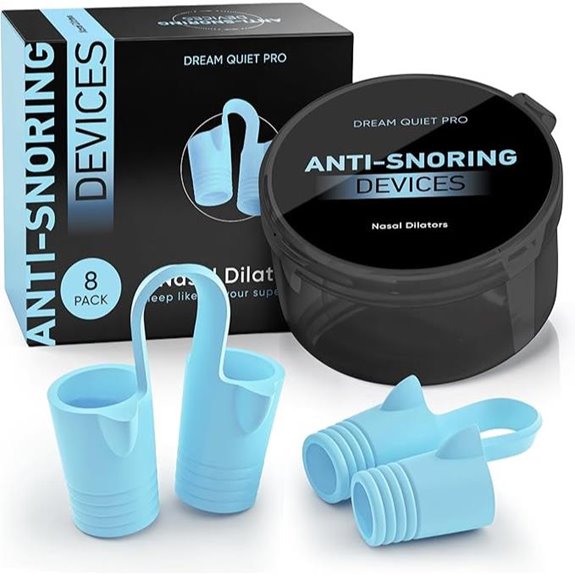 Anti Snoring Nasal Dilators - 8 Pack with Travel Case