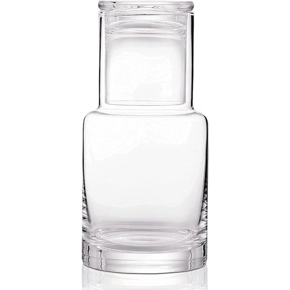 Bedside Carafe and Glass Set for Nightstand Use