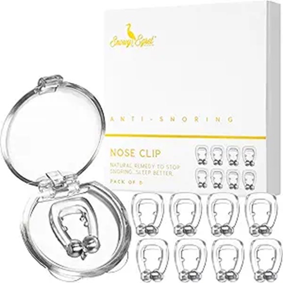 Anti Snoring Nose Clips (8-Pack) with Travel Case