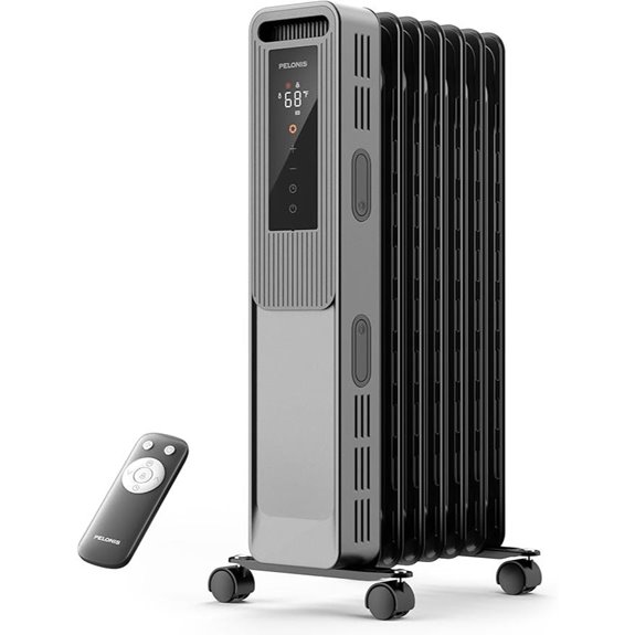 PELONIS Oil Filled Space Heater with Remote and Timer