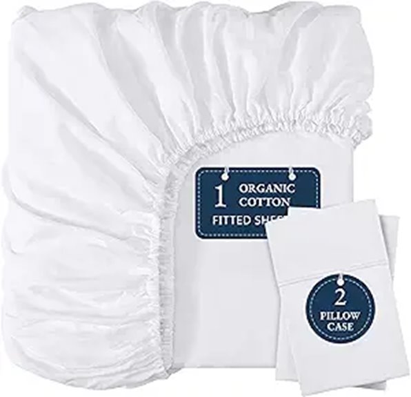 Lane Linen Organic Cotton Queen Fitted Sheet (+Pillowcases)