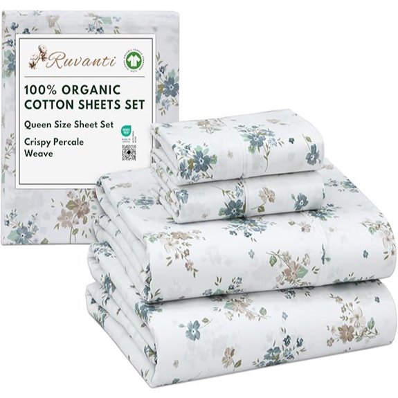 RUVANTI Organic Cotton Queen Sheets Set