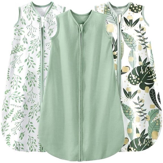 Yoofoss Baby Sleep Sack 3-Pack Organic Cotton