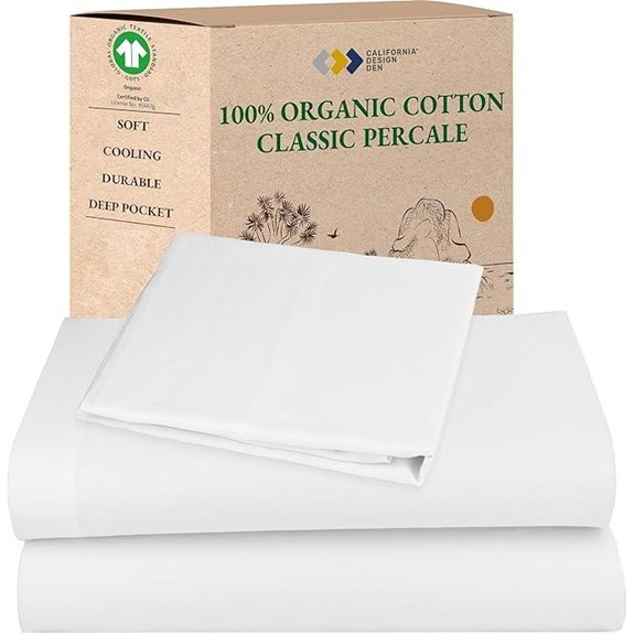 California Design Den Twin Organic Cotton Sheets