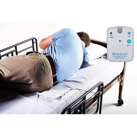 Patient Bed Alarm with Motion Sensor Pad and Mounting Options