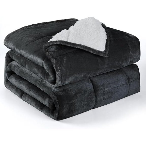 Alomidds Queen Weighted Blanket 15lbs Plush Fleece