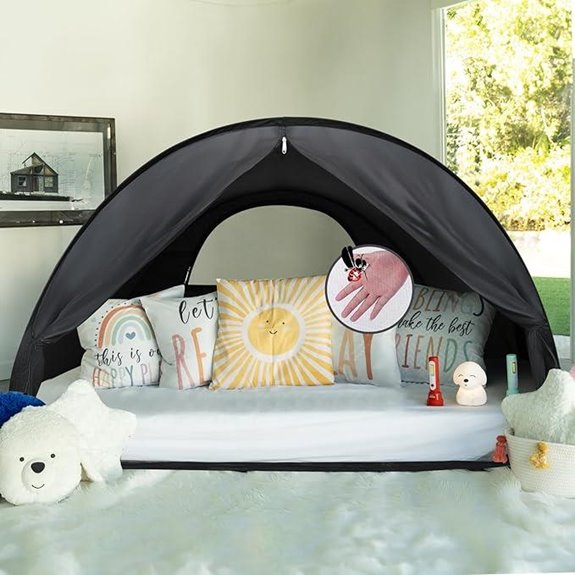 LEEDOR Pop-Up Bed Tent with Mesh & Shade Cloth
