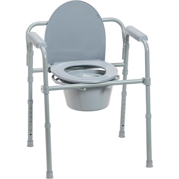 portable steel bedside commode