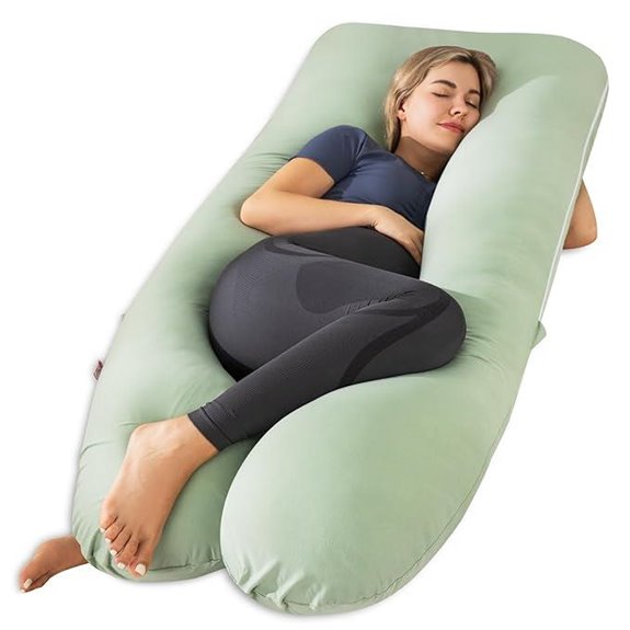 Meiz U-Shaped Pregnancy Pillow with Rayon Cover