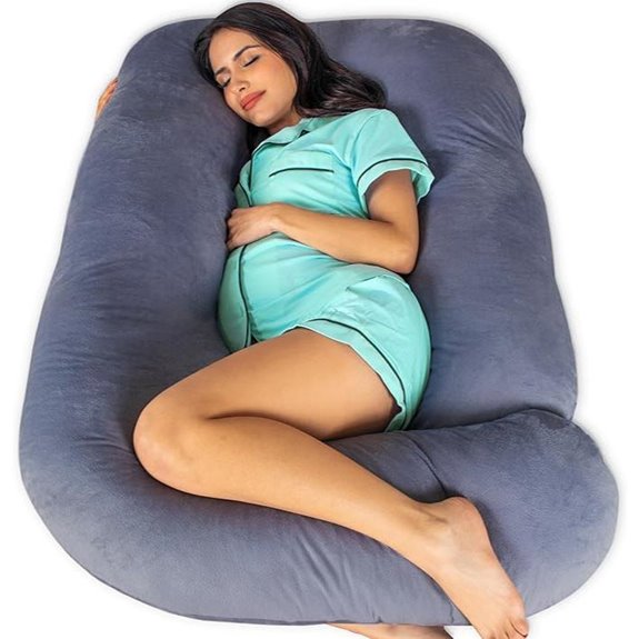 Pharmedoc U-Shape Pregnancy Body Pillow with Cover