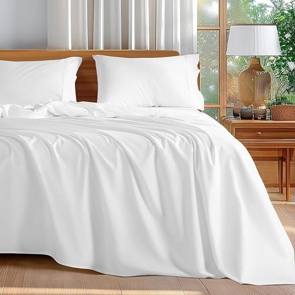 Shilucheng Queen Cotton Sheets Set 600 TC 4-Piece