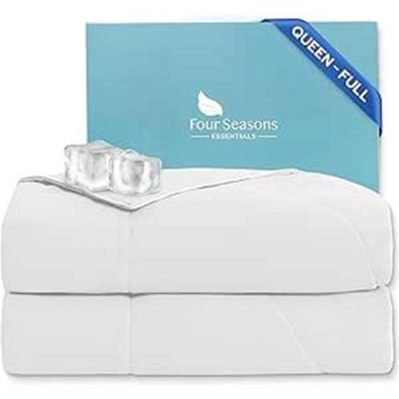 Four Seasons Essentials Cooling Comforter - Queen Size 90 x 90 - White