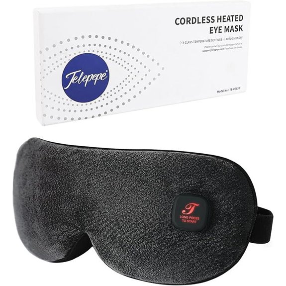 Heated Cordless Eye Mask with Rechargeable Battery