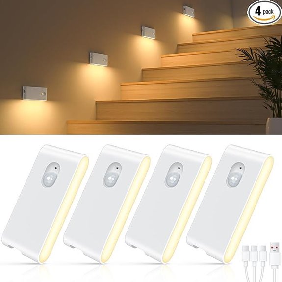 WILLED Rechargeable Indoor Stair & Room Night Lights (4-Pack)