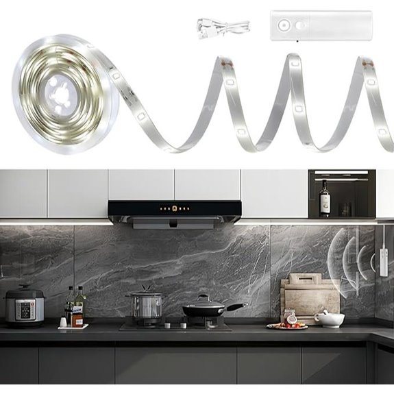 LUXJET Rechargeable LED Strip Lights with Motion Sensor