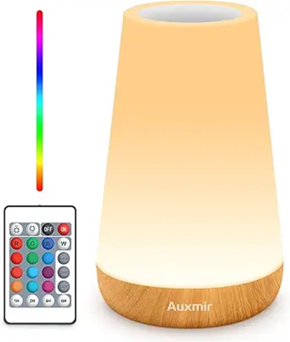 Auxmir RGB Dimmable Rechargeable Bedside Night Light