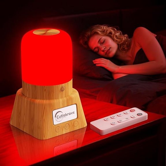Red Night Light Lamp with Touch & Remote Control