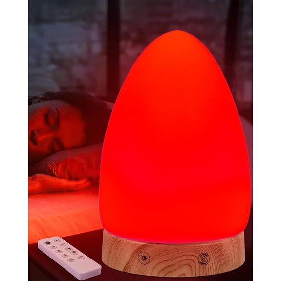 Red Light Night Light Lamp with Remote Control