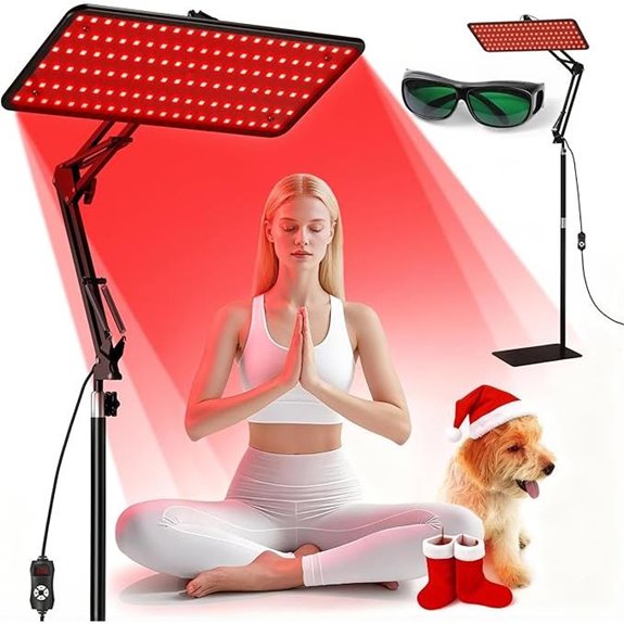 Morfone Red Light Therapy Panel with Stand and Glasses
