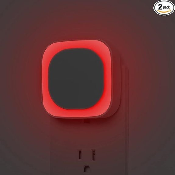 2 Pack Dimmable Red Night Lights for Sleep and Nursery