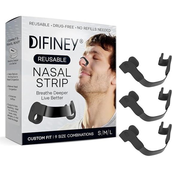 Reusable Nasal Strips for Snoring & Breathing Support
