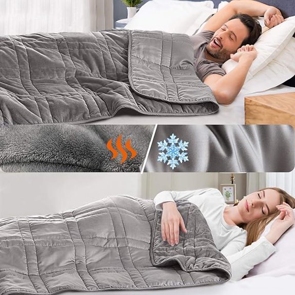 OMYSTYLE Reversible Weighted Blanket with Carry Bag