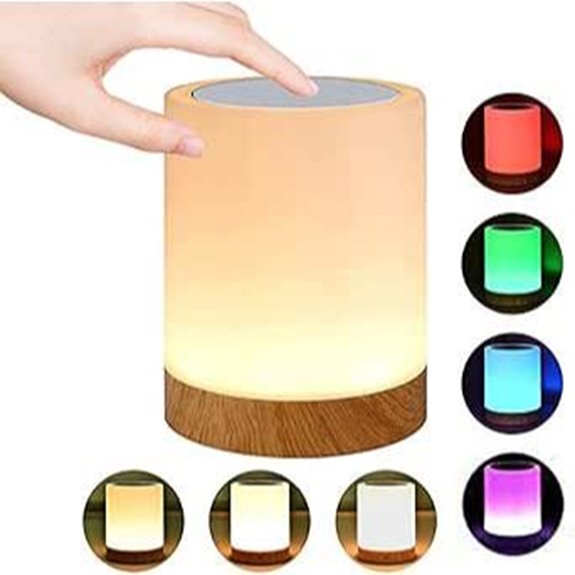 Touch Sensor Night Light with Dimmable RGB Colors