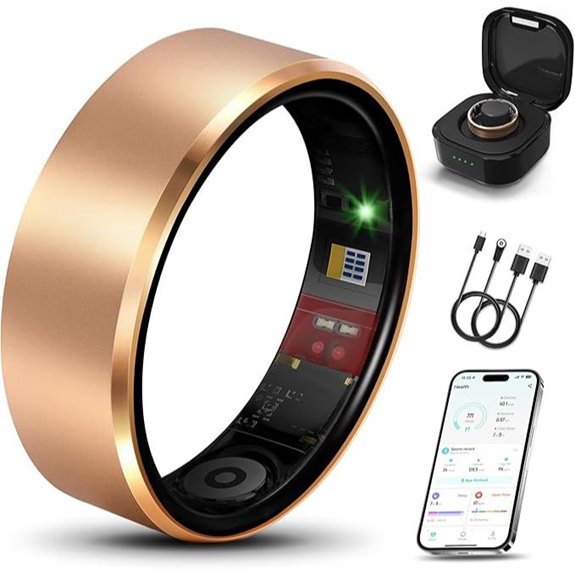 Smart Health Ring 2.0 Waterproof Fitness Tracker Rose Gold