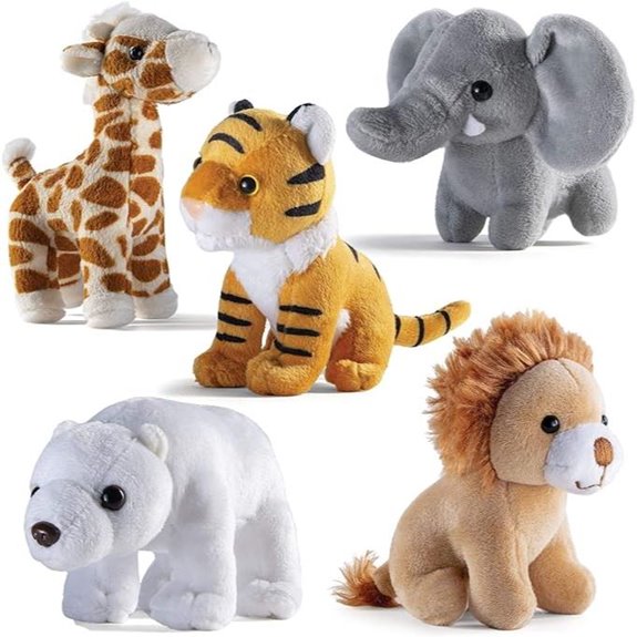 PREXTEX Safari Animal Stuffed Animal Gift Set