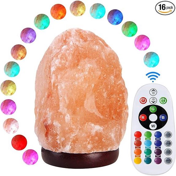 Himalayan Salt Lamp Night Light with Remote