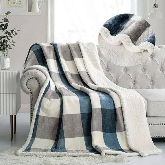 PU MEI Sherpa Fleece Throw Blanket 60x80