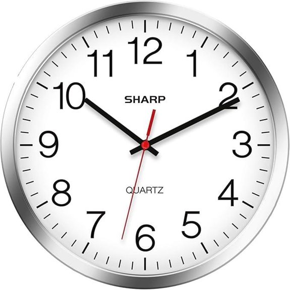 Sharp 12-Inch Silent Wall Clock