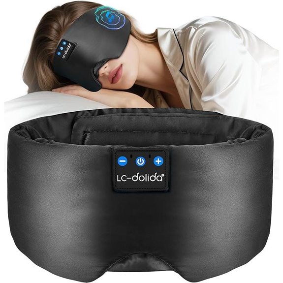 LC-dolida Silk Sleep Mask with Bluetooth Headphones