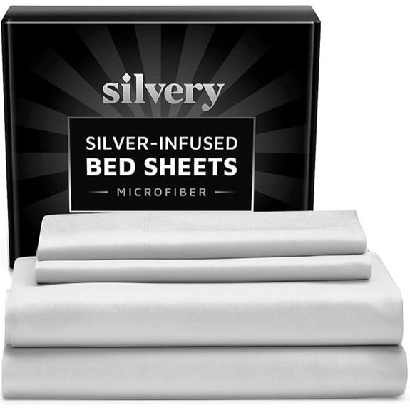 Silvery Silver Infused Queen Bed Sheets Set