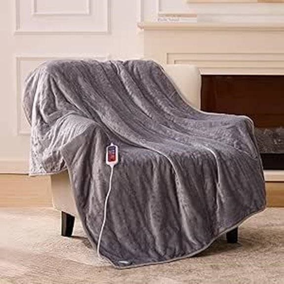 Heated Electric Throw Blanket with 6 Heat Levels