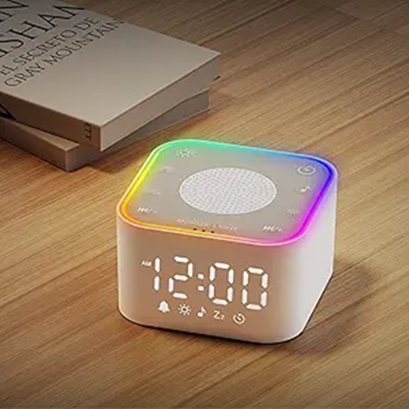 White Noise Sound Machine with Night Light & Timer