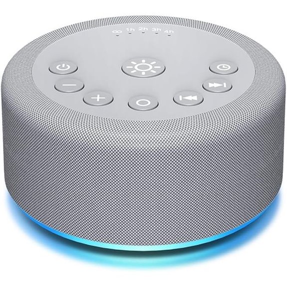 Sleep Sounds Machine with Night Light & Volume Control