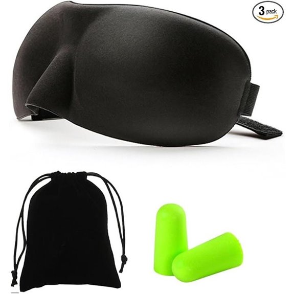 Bringsine Sleep Mask & Ear Plugs Kit with Pouch