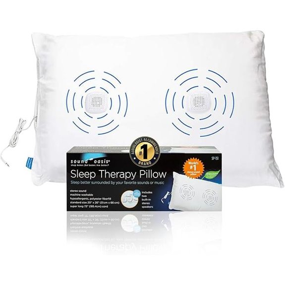 Sound Oasis Sleep Therapy Pillow with Stereo Speakers