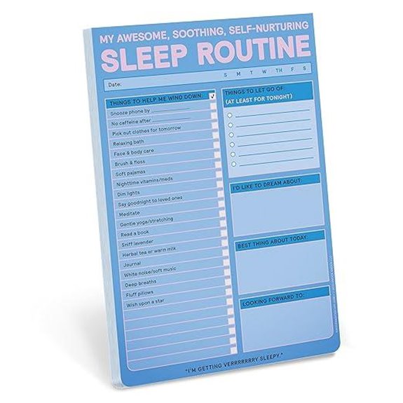 Knock Knock Sleep Routine Note Pad