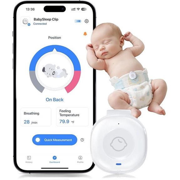 Babytone Smart Baby Monitor with Breathing & Temp Alerts