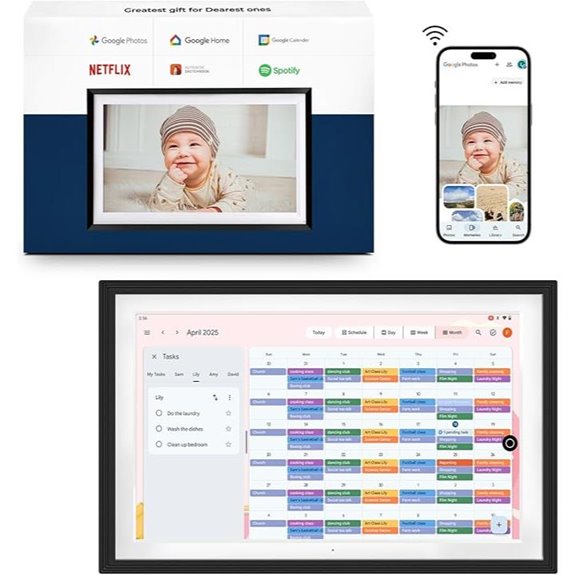 All-in-One Smart Display with Calendar and Voice Assistant