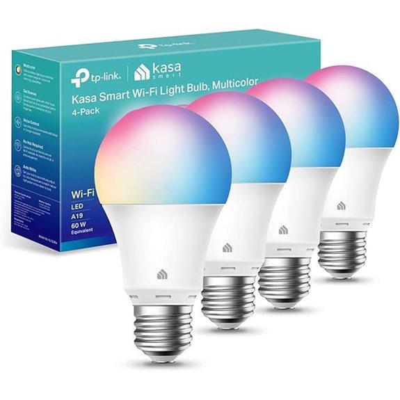 Kasa Smart Multicolor WiFi Light Bulb 4-Pack