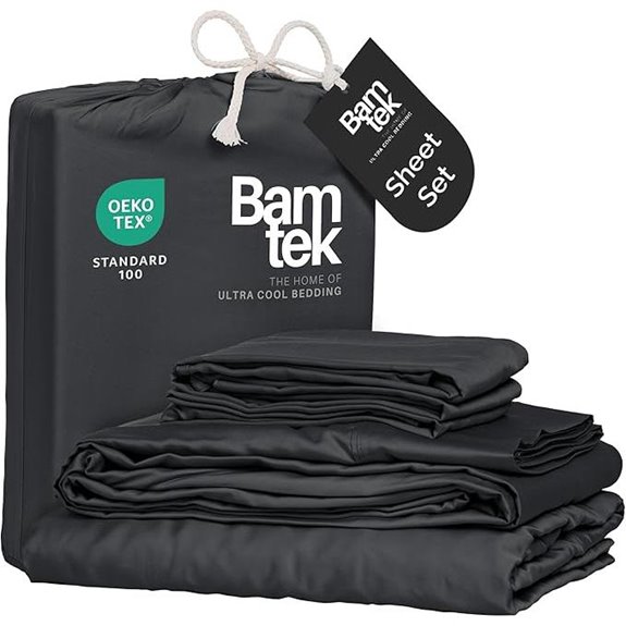 Bamboo Queen Sheets Set Soft Cooling Moisture-Wicking