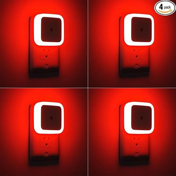 Sujeet Red Night Light 4-Pack Dusk to Dawn LED