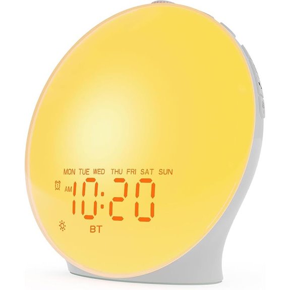 Sunrise Alarm Clock with Sounds Lights Bluetooth Speaker
