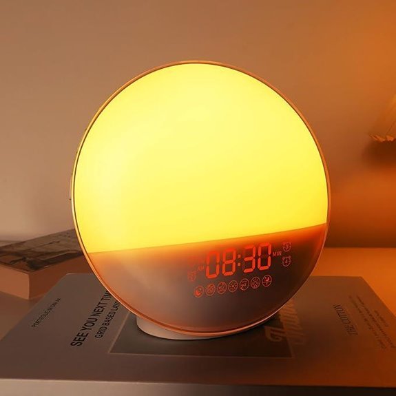 Sunrise Alarm Clock with Sunset Dual Alarms & Night Light