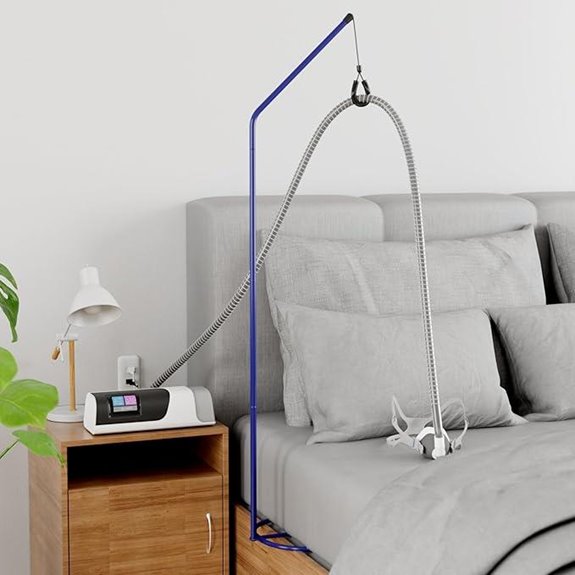 CPAP Hose Holder with Swivel Arm and Tangle-Free Design