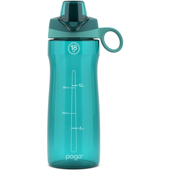 Pogo BPA-Free Tritan Plastic Water Bottle with Chug Lid,18 Oz Teal