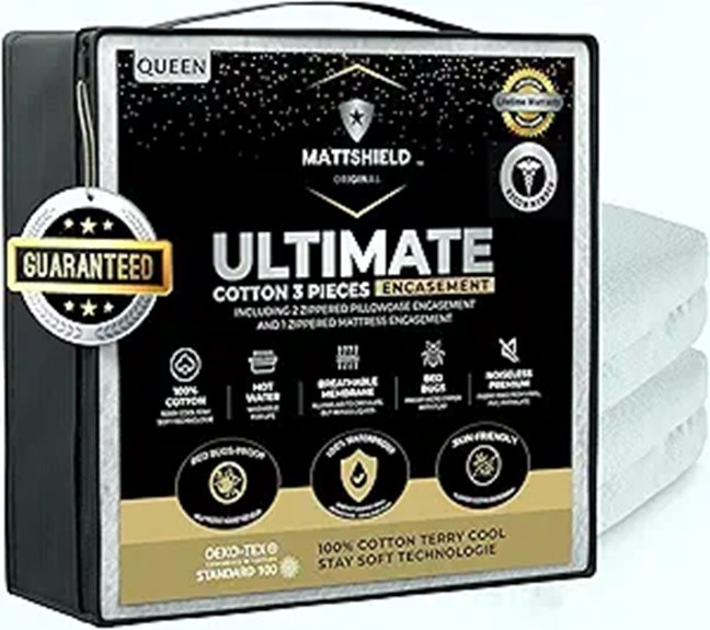 MATTSHIELD 3-Piece Bed Bug Mattress & Pillow Protectors